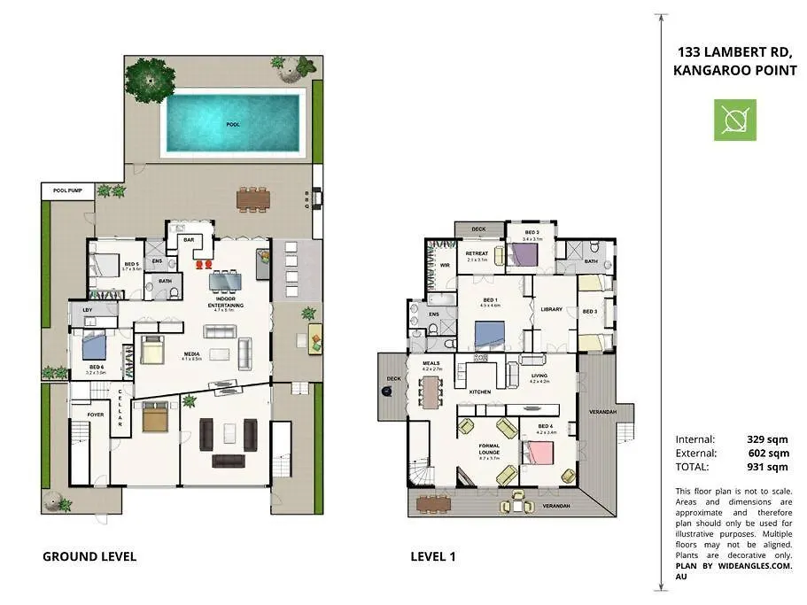 Holiday home Lambert House Lower & Middle Levels Brisbane Australia